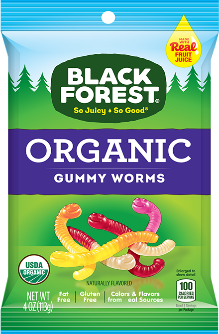 Black Forest Organic Gummy Worms front