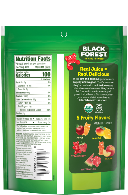 Black Forest Organic Gummy Forest Critters back
