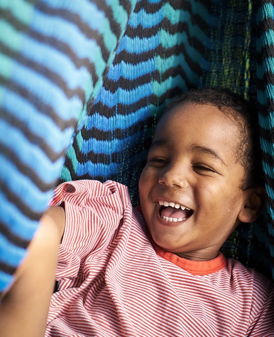 Kid in hammock