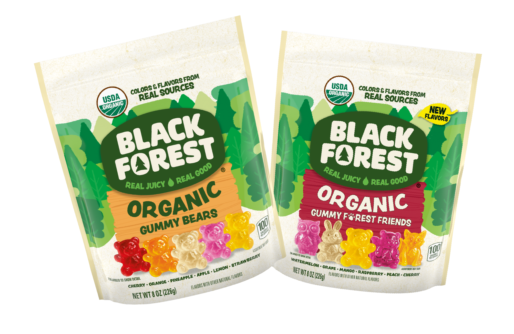 Funables fruity snacks packaging showing assorted fruit snack bags